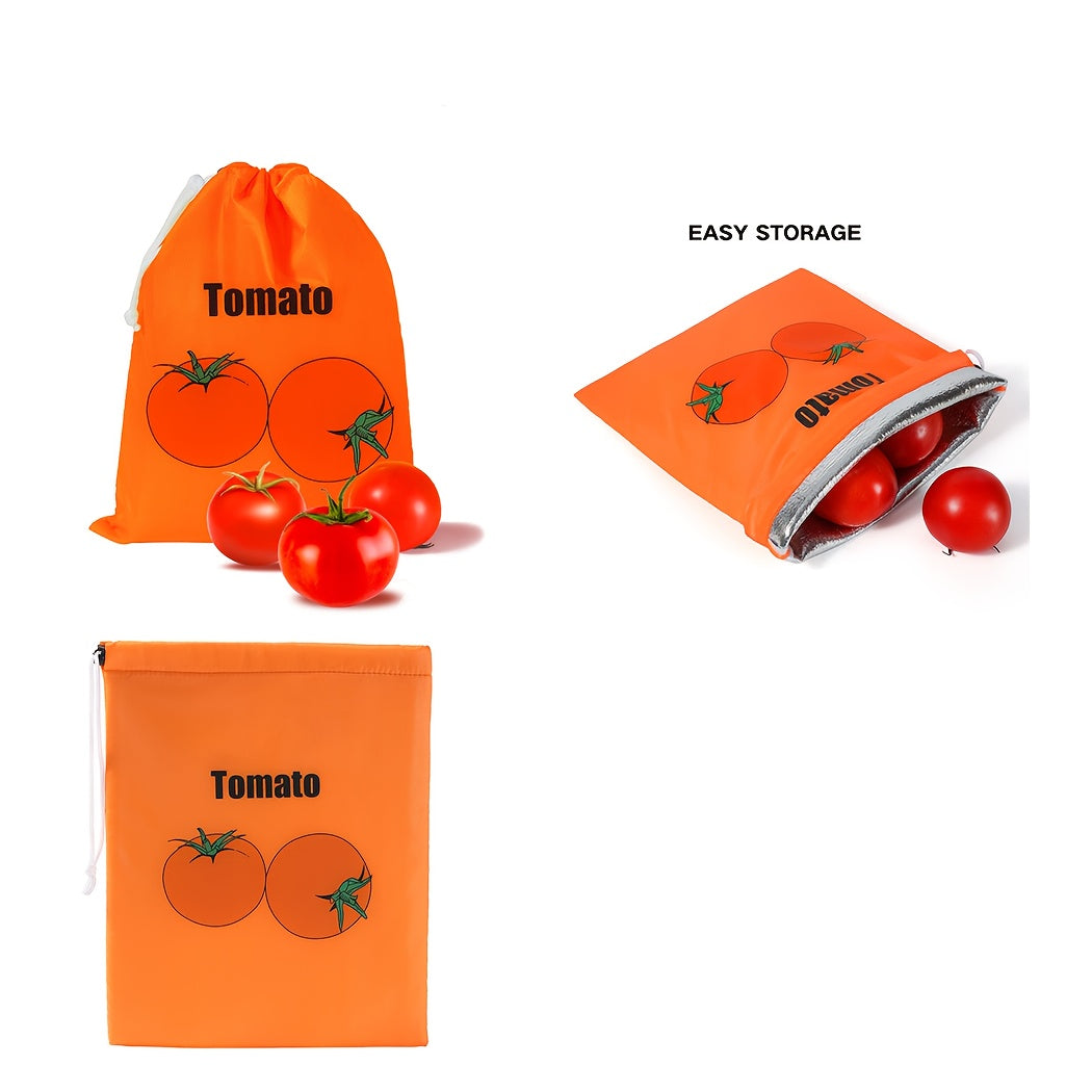 1 piece of a fresh-keeping bag with a drawstring for fruits and bananas - an ideal storage solution for vegetables, fruits, and tomatoes to keep them fresh and protected from shocks.