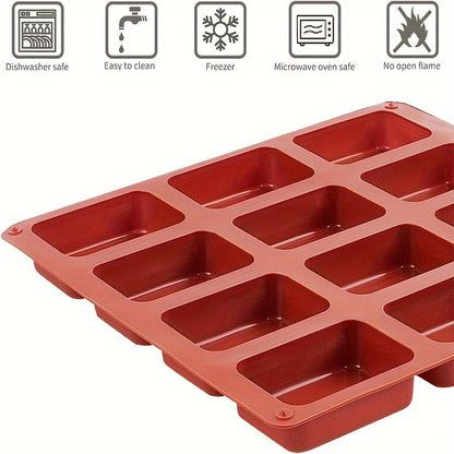 This listing includes a set of 2 Non-Stick Silicone Cake Molds, featuring a Rectangular Bread Baking Pan. These versatile molds can be used for creating brownies, bread, chocolate cakes, mousses, and more. They are perfect for handmade dessert creations