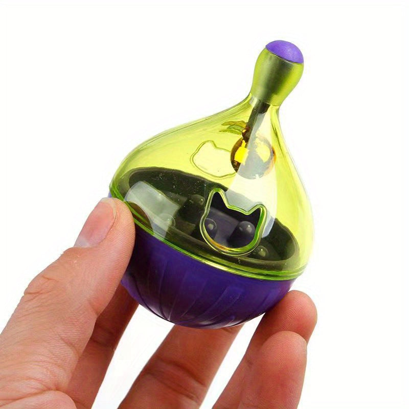 Durable cat treat dispenser ball for interactive play - Bite-resistant toy suitable for cats and small dogs - Helps promote slow feeding as a puzzle.