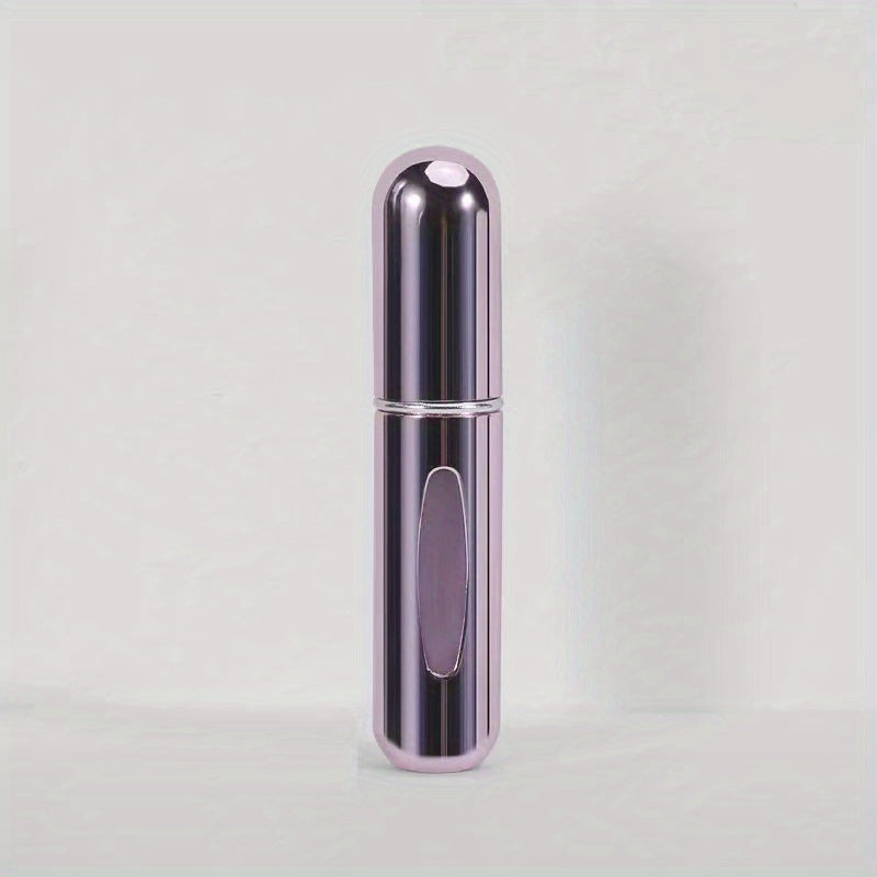 Portable refillable aluminum atomizer spray bottle for travel, car use