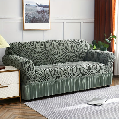 Stretch integrated sofa slipcover for home decor protection.