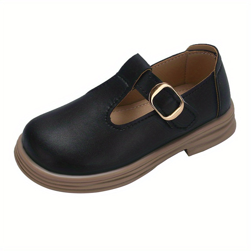 Stylish Mary Jane shoes for girls with non-slip sole, suitable for indoor and outdoor wear in spring and autumn.