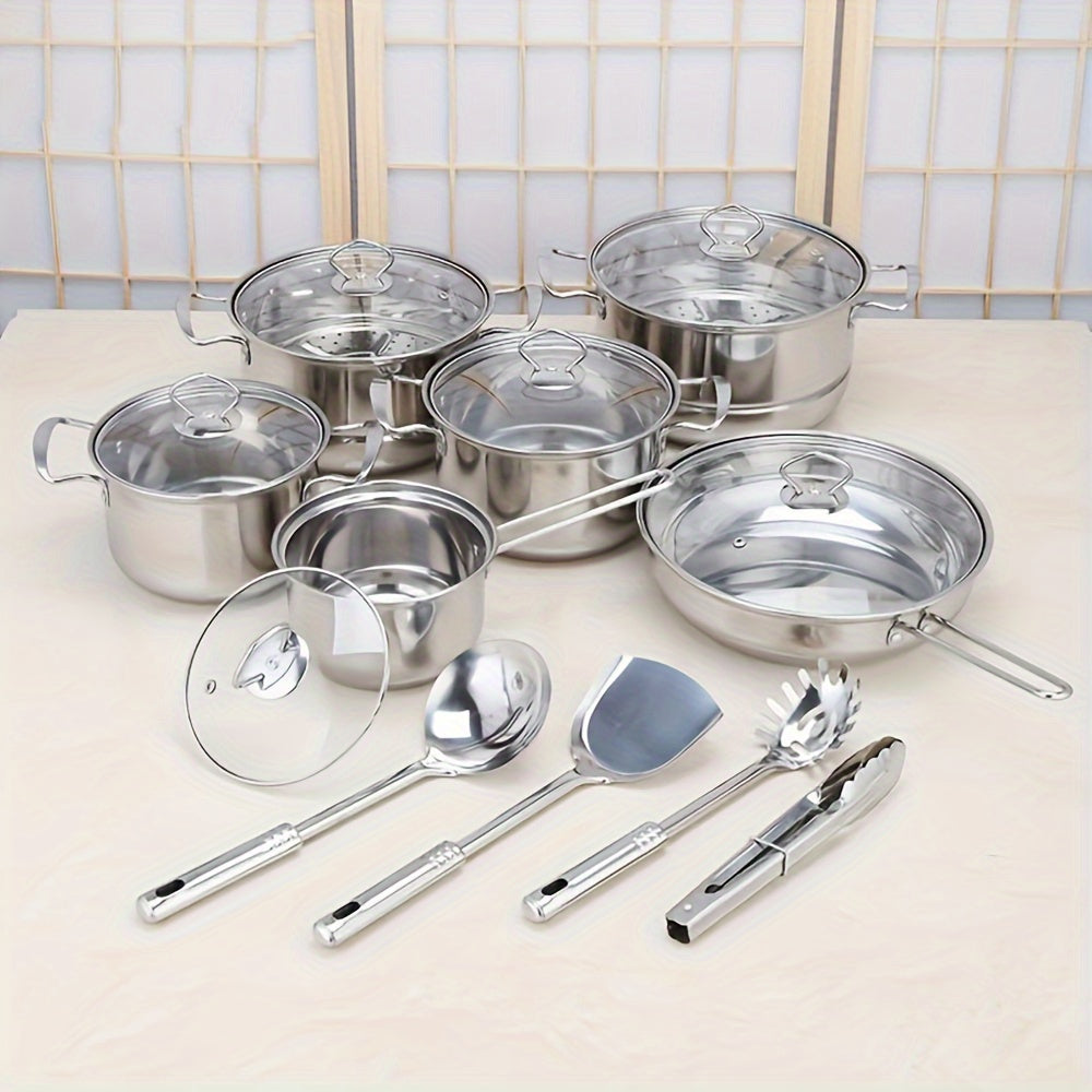 Set of 18 cookware pieces