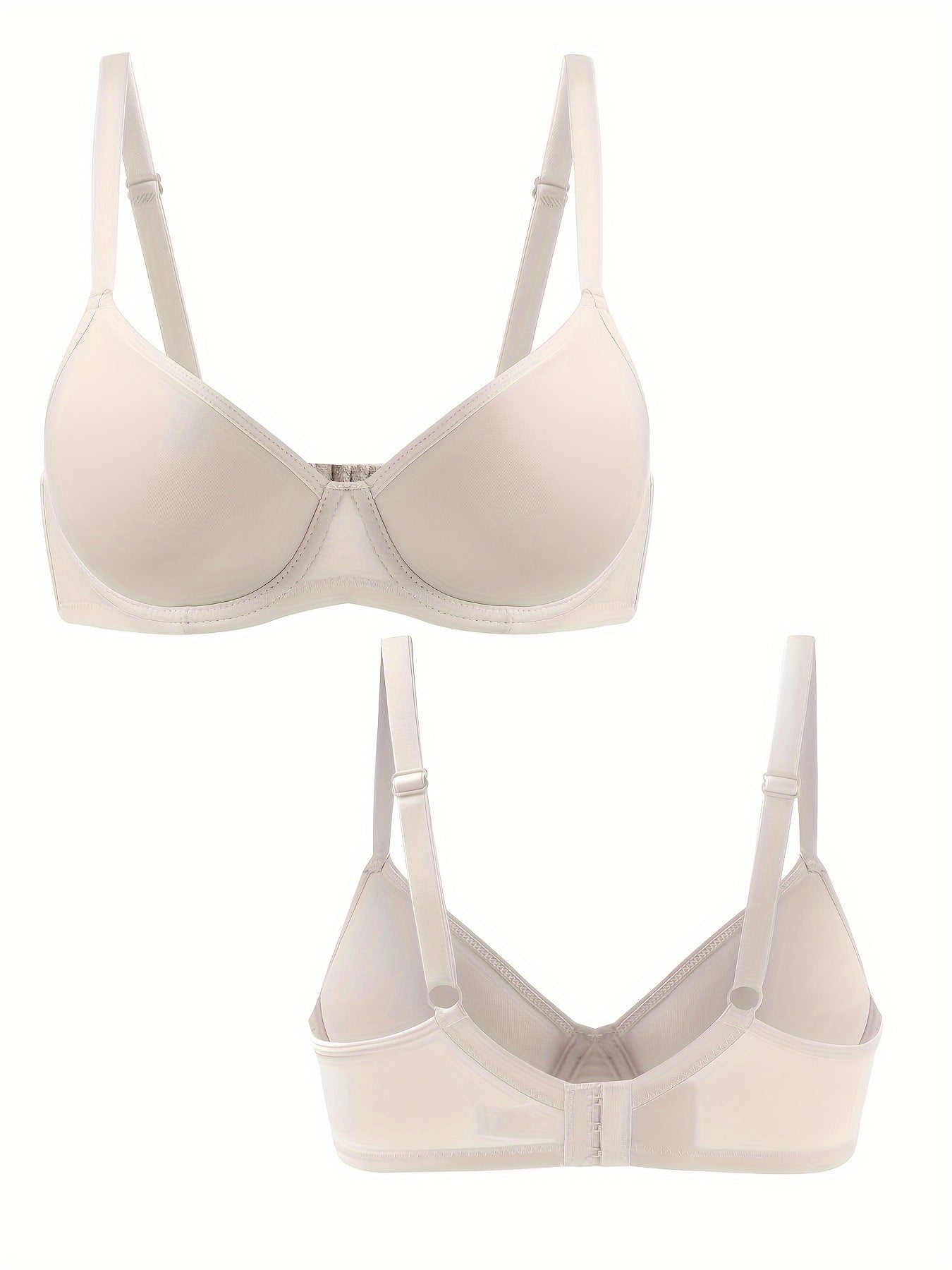 3 Seamless Push Up Bras: Simple, Solid, and Comfortable for Everyday Wear.