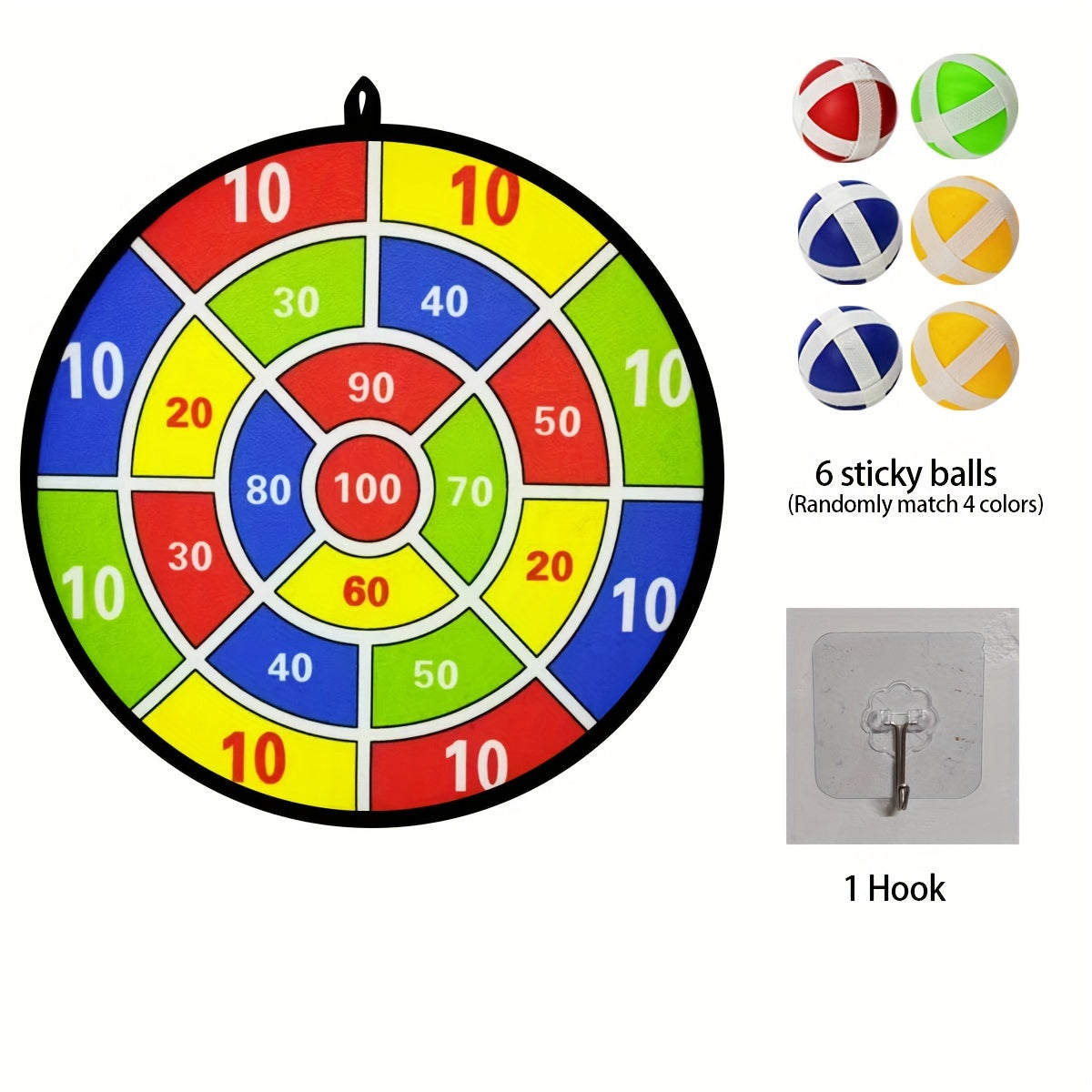 12-pack Sticky Ball Dart Plate Set, for indoor/outdoor play, promotes parent-child bonding, great for birthdays and parties.