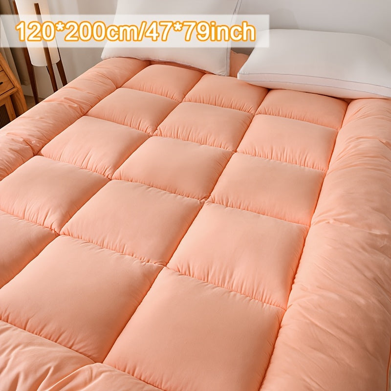 Comfortable and soft Japanese floor mattress in full size, with thick and fluffy padding. Breathable tatami cushion that is foldable and rollable, perfect for camping, dormitory, or guest