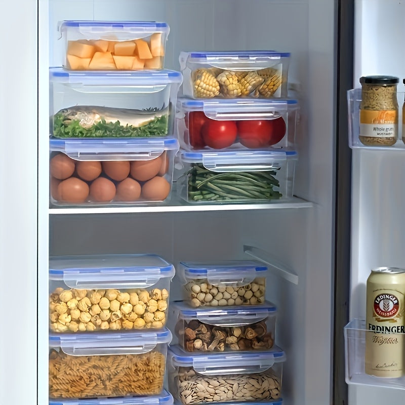 Introducing a high-quality food storage container perfect for organizing your kitchen and dining area. This container is sealed, transparent, and stackable with a snap-on lid, making it ideal for meal prep and pantry storage. Its space-saving design