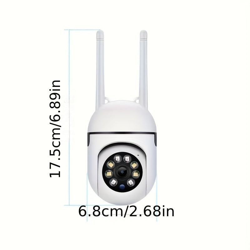 WiFi Camera with 355 degree intercom, night vision, and remote control for indoor home security. Access and view anytime, anywhere using the app. SD card not required.