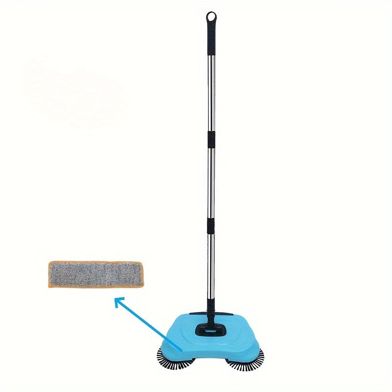 Multifunctional hand broom and vacuum set for easy cleaning of pet hair, dust, and garbage on hardwood and tile floors.