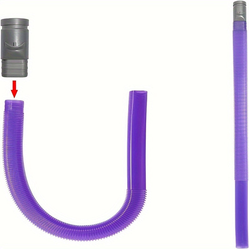 Flexible Hose Attachment for Dryer, Durable Plastic Material, Compatible with Most Vacuum Models V6-V15, Ideal for Efficient Cleaning, 1pc Spiral Hose