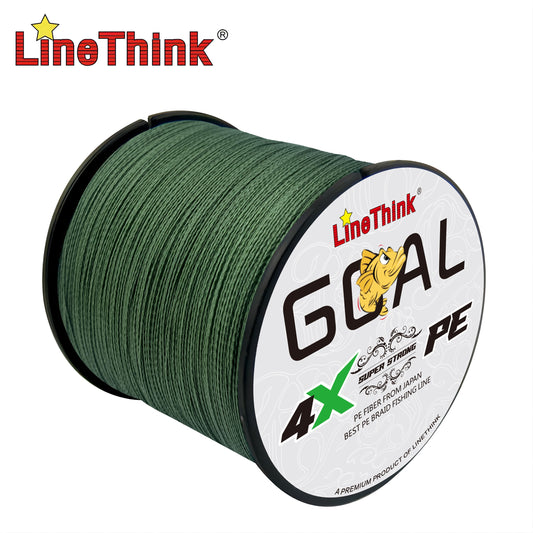 1pc of durable 4-strand braided PE line with high strength for sea fishing.