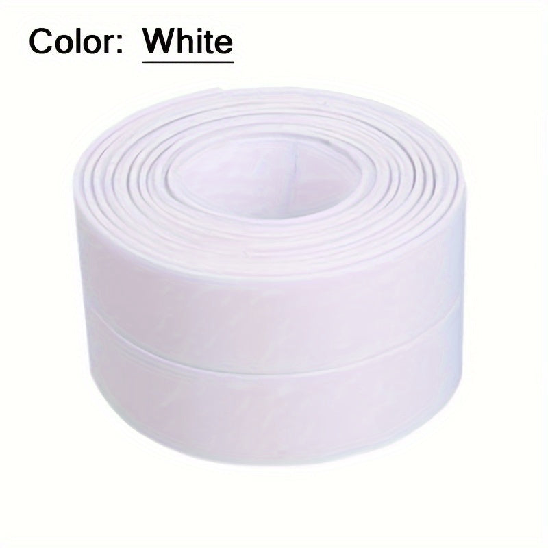 Waterproof self-adhesive caulk strip for bathroom & kitchen sinks, bathtubs, toilets, and windows. Ideal for sealing gaps.