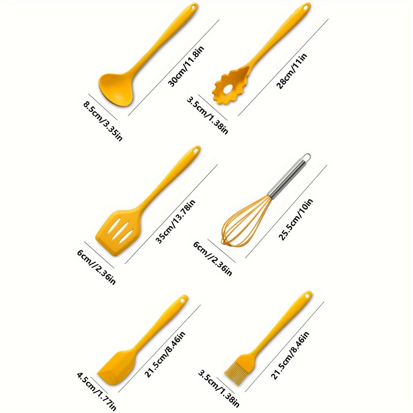 Set of 11 Silicone Kitchen Utensils - Ideal for Home and Restaurant Use, Non-Stick and Heat Resistant - Great for Gifting on Christmas, Hanukkah, Labor Day, Mother's Day, or Thanksgiving