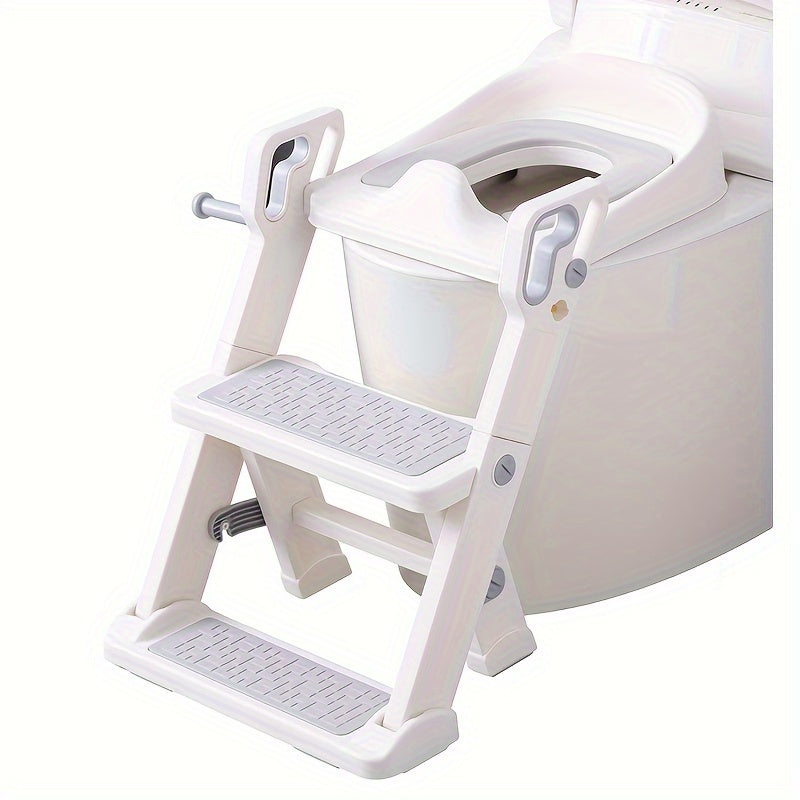 This 2-in-1 Children's Toilet Training Seat can also be used as a Foldable Step Toilet and Footstool for the home.