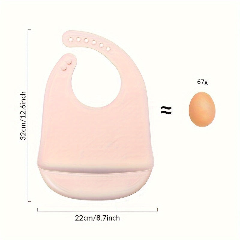 3 pieces of Food Grade Silicone Baby Bibs in Unisex Colors