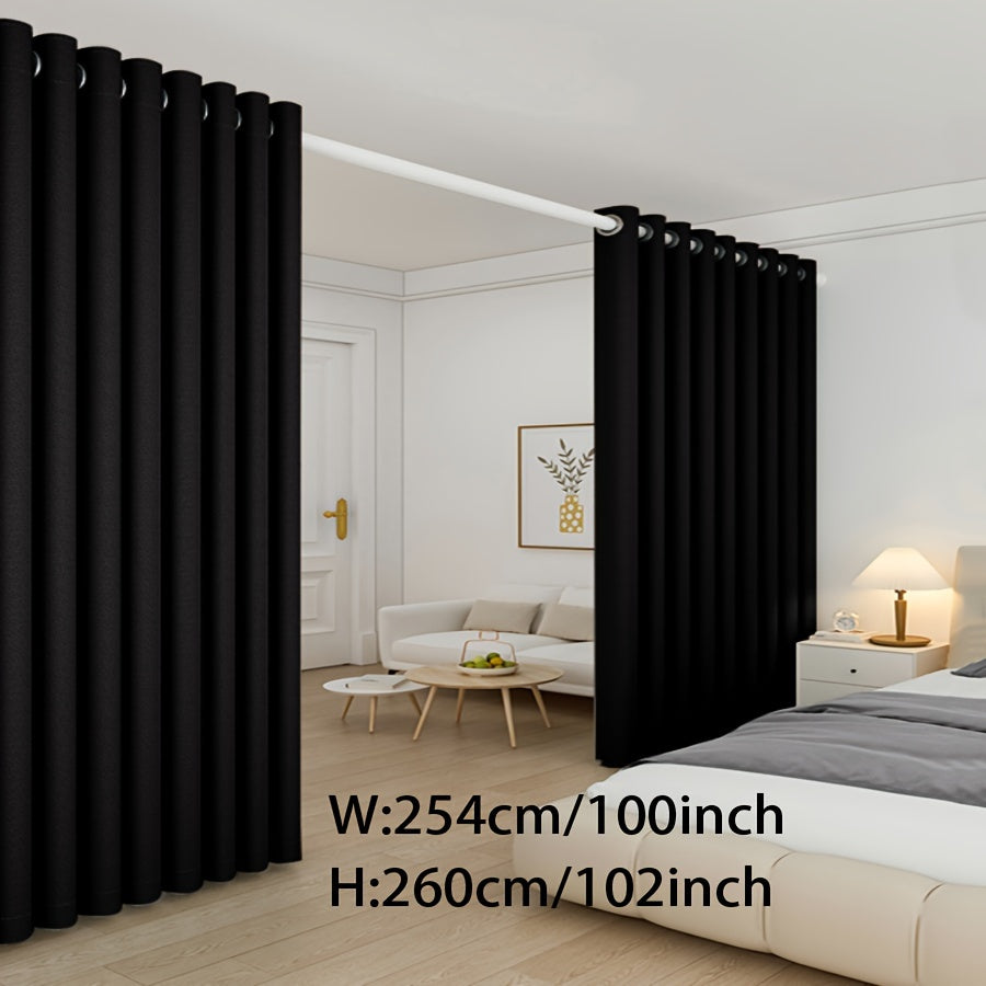 Premium Blackout Room Divider in Classic Style - Create Privacy and Sound Isolation with Grommet Top Panel for Bedroom. This Hand Washable Panel features a Pastoral Theme in High Precision Plain Weave Polyester, perfect for All-Season use. Ideal for Home