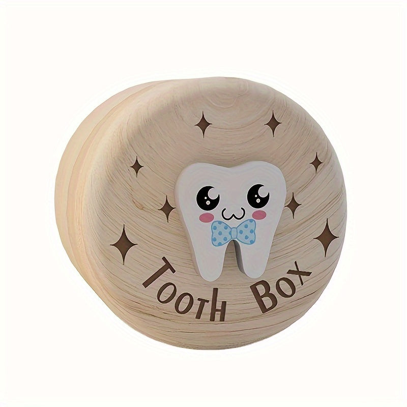 Wooden Tooth Fairy Box for Tooth Collection, Fetal Hair Preservation, and Birth Souvenir or Gift for Home Decor or Party Birthday.