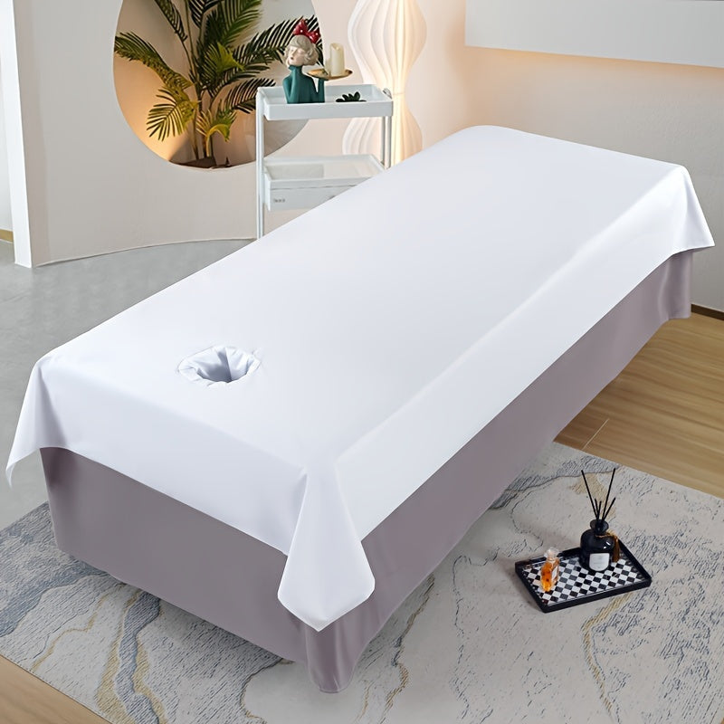 Upgrade your spa experience with our luxurious Tassel Waterproof & Oil-Resistant Massage Table Sheet. Made from durable 100% polyester, this easy-care sheet comes in a variety of multi-color options with a convenient face hole. Perfect for beauty salons