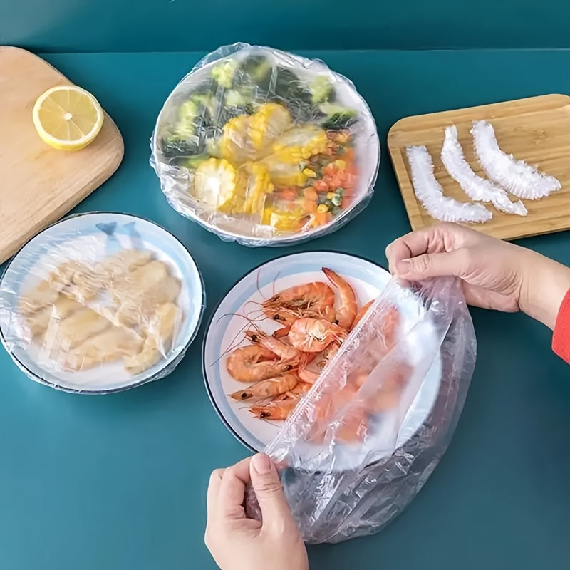 300 pieces of ClearShield Elastic Food Freshness Wraps are now available. These stretchable PS Polystyrene Plate Covers are disposable, odorless, and perfect for multiple uses in the kitchen. Whether at home, in a restaurant, or on a picnic, this cling