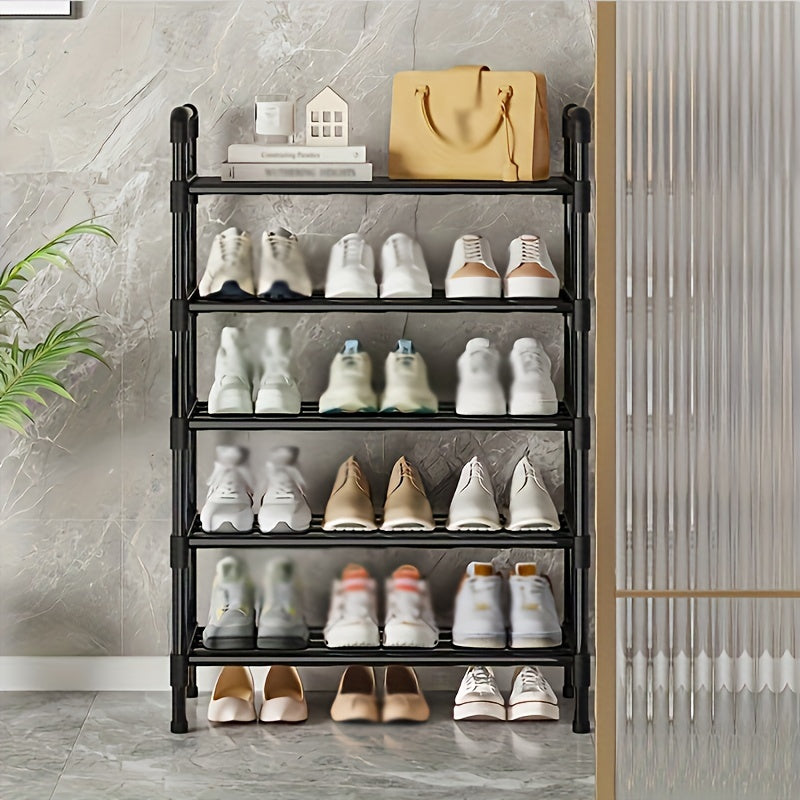 Easy to install and space-saving shoe rack with multiple layers – ideal for storing shoes and boots in entryways, living rooms, and bedrooms. The metal storage design offers a large capacity for organizing your footwear.