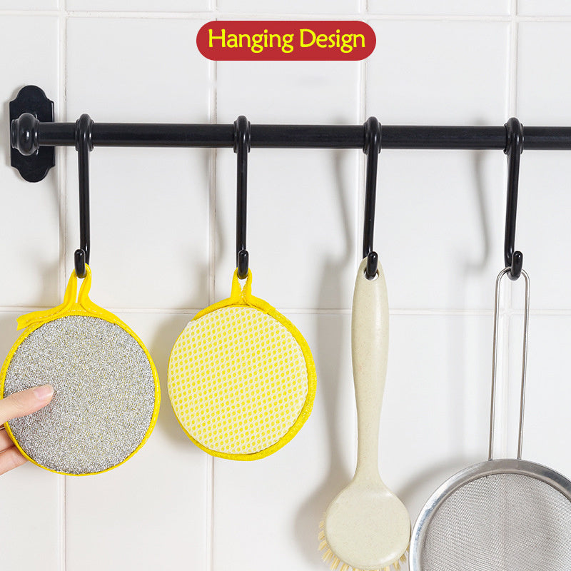 5 or 10 double-sided dishwashing sponges for household cleaning of kitchen tableware.