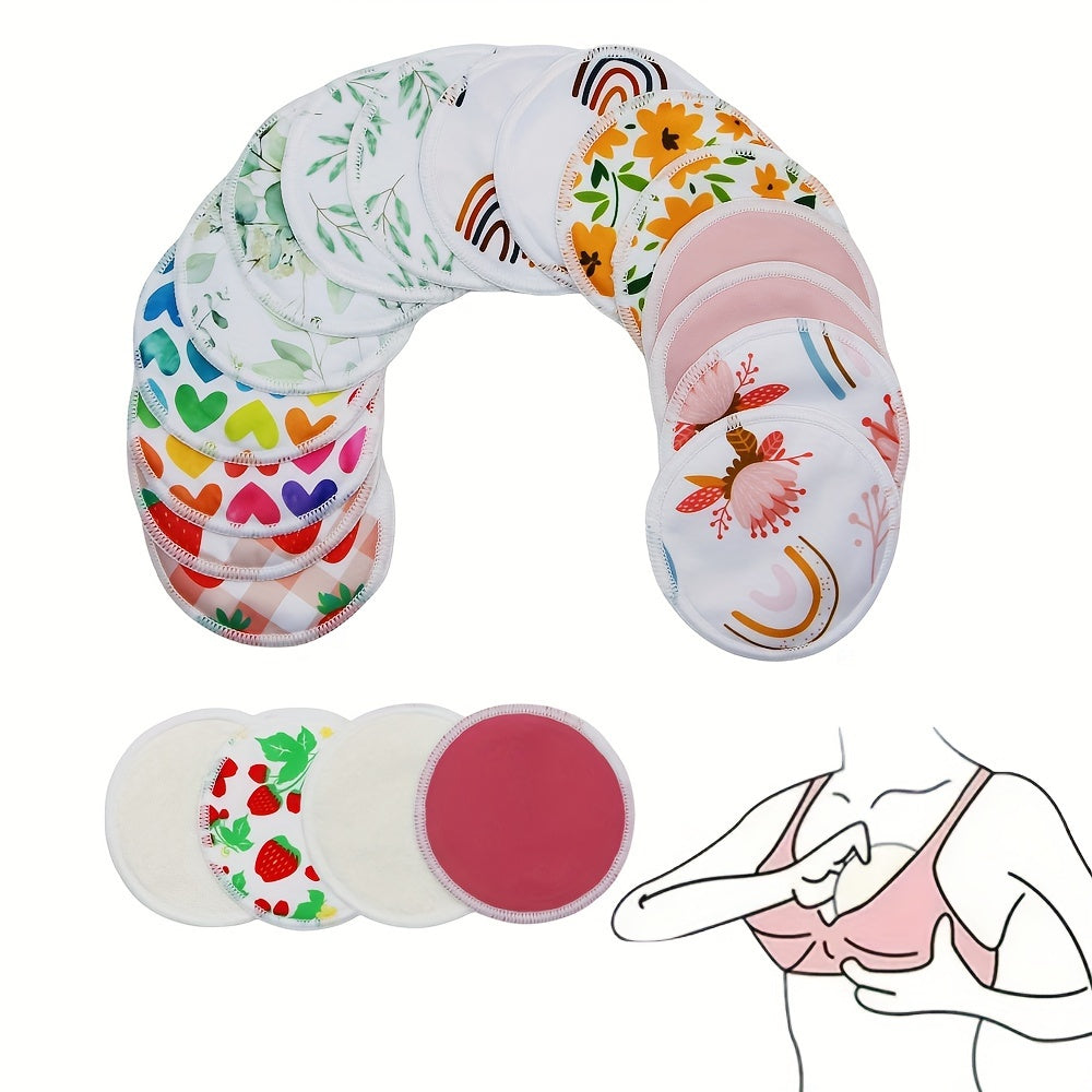 Asenappy offers a set of 8 Organic Bamboo Breastfeeding Pads in random colors that are washable, reusable, and highly absorbent.