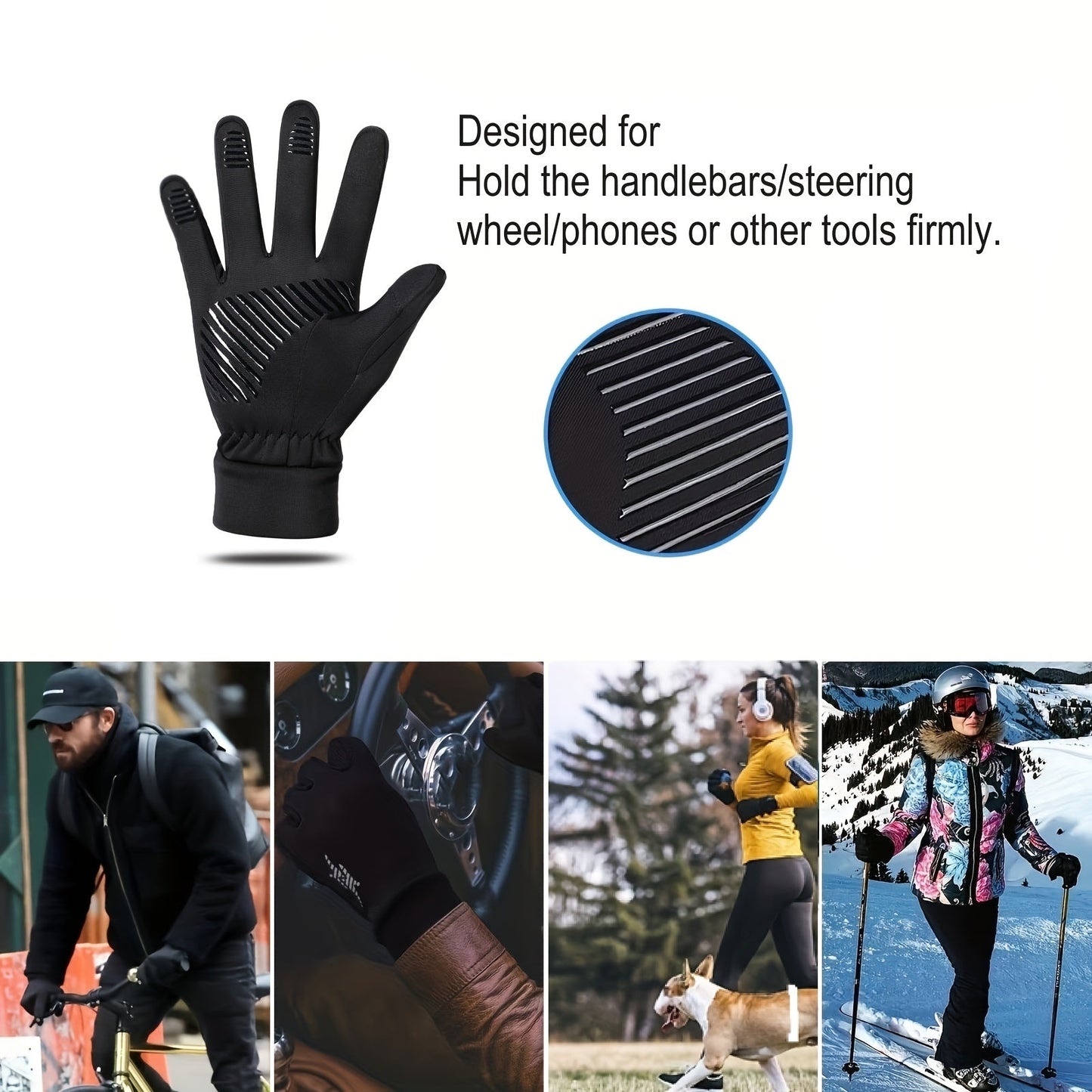 Stay warm this winter with our versatile winter gloves set, suitable for both men and women. These cold weather gloves are perfect for running, driving, cycling, hiking, or any outdoor work. With touch screen capability, you can stay connected while