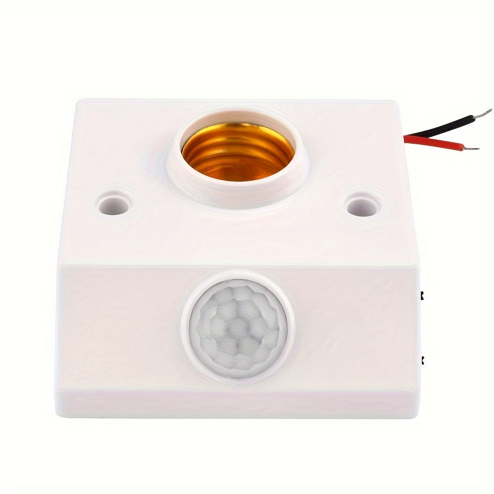 1/2 pcs LED automatic human body infrared IR sensor lamp holder with E27 base and PIR motion detector.