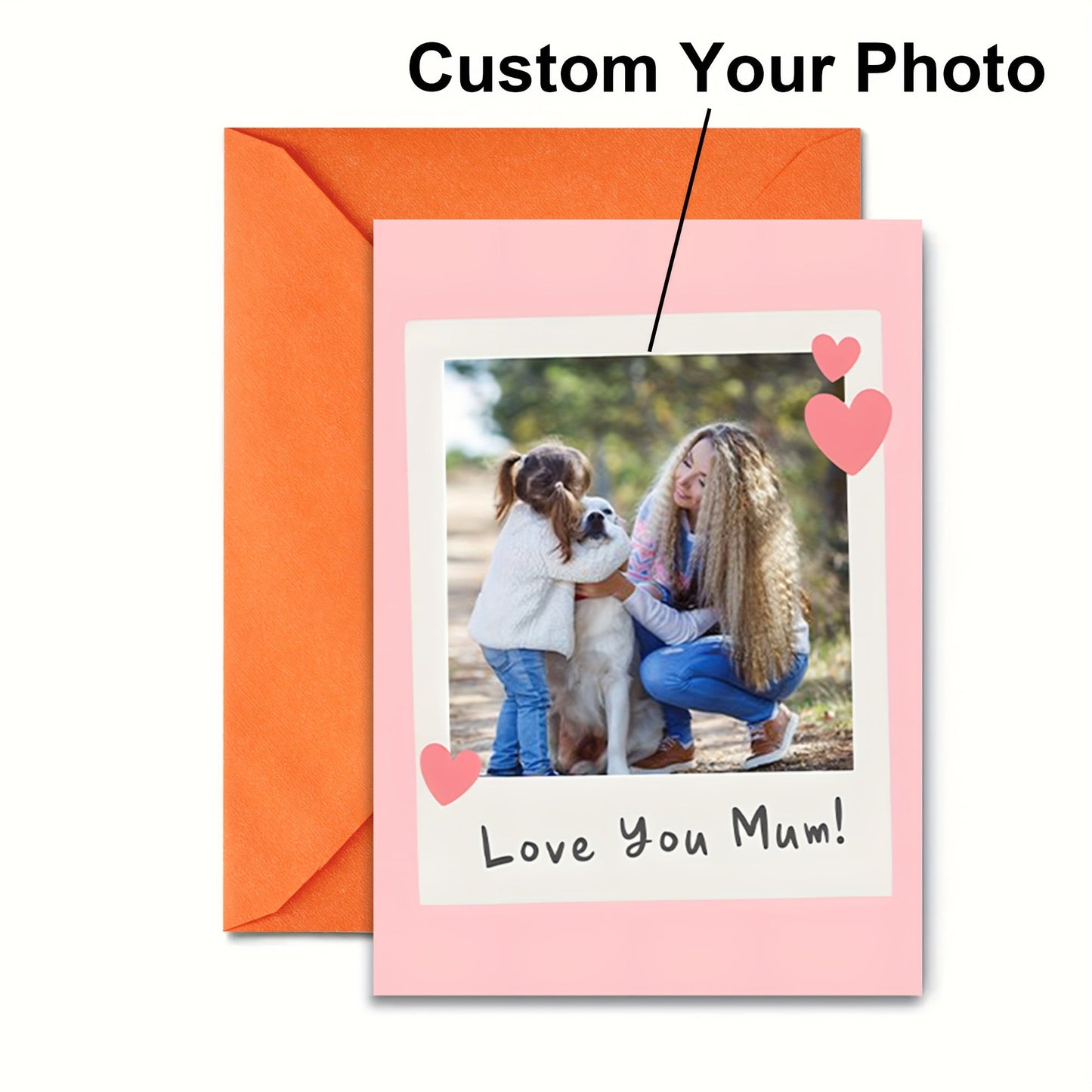 Creative and cute blessing card for mom with personalized photo - perfect Mother's Day gift.