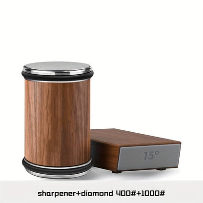 The Knife Sharpener Tool and Hob Knife Sharpener Set are ideal Christmas and New Year gifts. This set includes a Diamond and Ceramic Kitchen Knife Sharpener for Steel, as well as a 15 and 20° Knife Sharpener and a Kitchen Knife Corner Block.