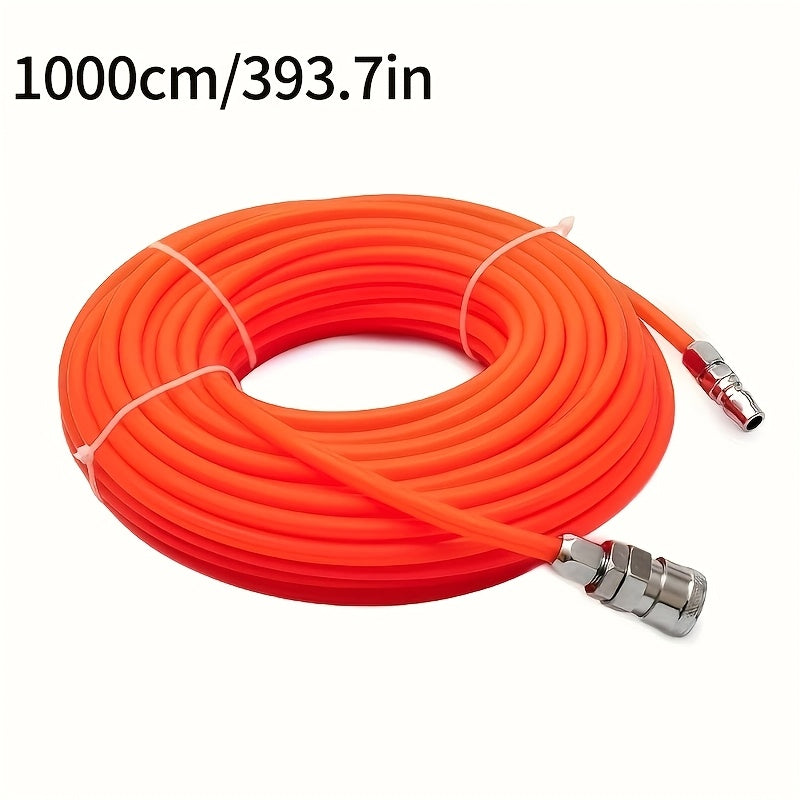 1pc 10m/15m/20m PE8*5mm Air Compressor Hose with Quick Connect Coupler, suitable for Europe and America, ideal for air tools and instruments.