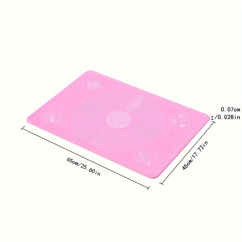 Silicone Pastry Mat - Perfect for Rolling Dough and Baking Bread, Candy, and Cookies - Essential Kitchen Tool for Holiday Baking on Christmas, Ramadan, Thanksgiving, Mother's Day, and Father's Day