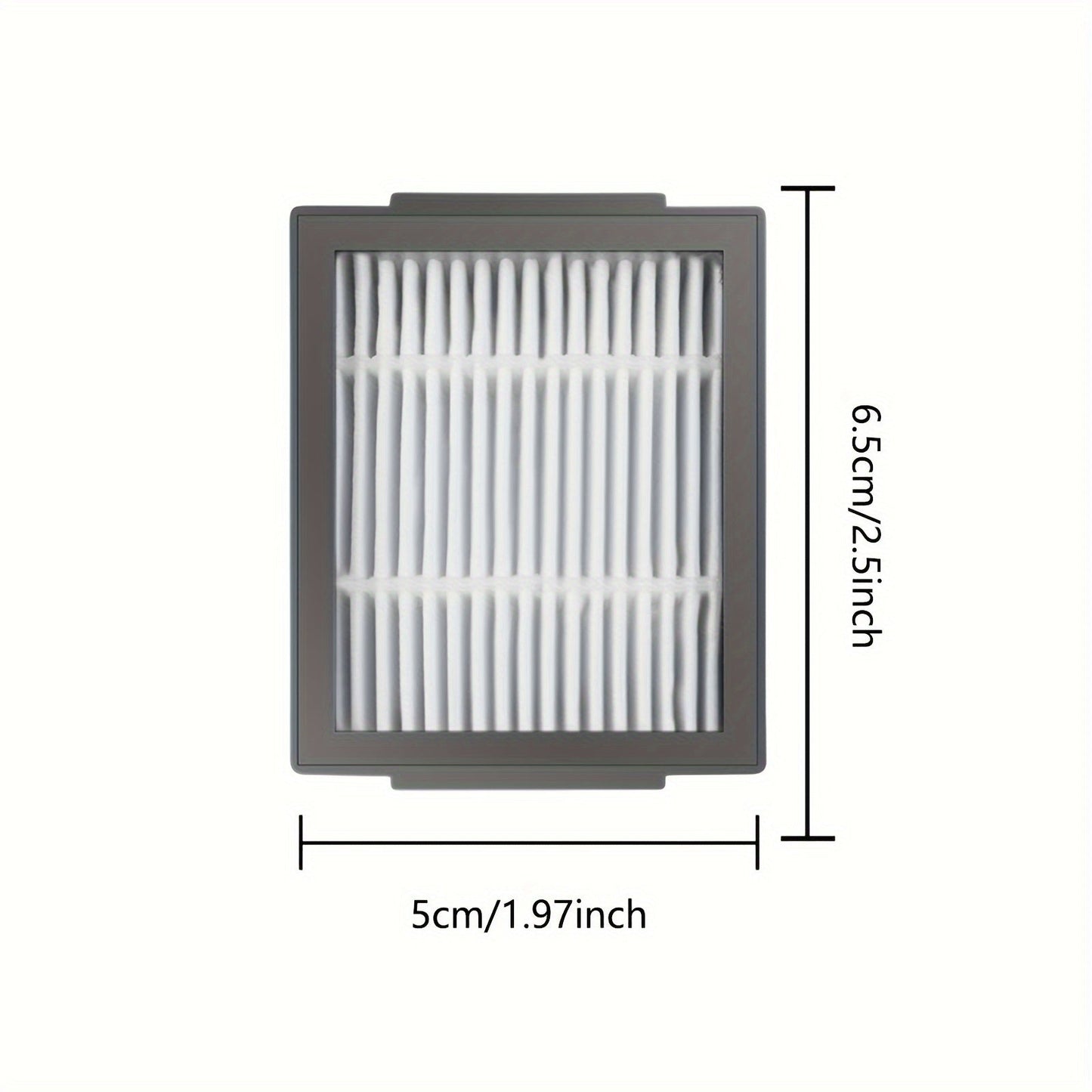 HEPA-фильтры, совместимые с моделями Irobot Roomba Series E5, E6, E7, I3, I4, I6, I7, I8, J7, J7+, J7+, размером 5 см/1,97 дюйма x 6,5 см/2,5 дюйма.