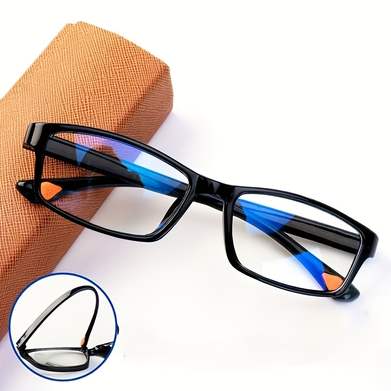 Blue Light Blocking Glasses with PC Material Lens and Spring Hinged Frame for Eye Protection from Digital Devices.