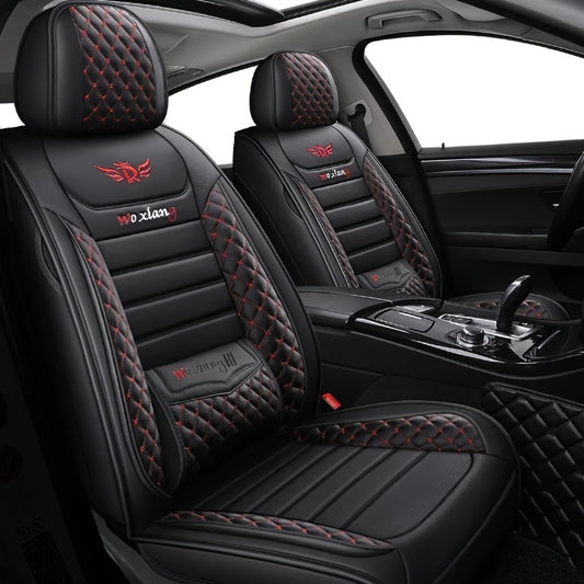 1 piece PU leather car seat cover with sponge filling, hand washable, fits major models, stylish and durable.