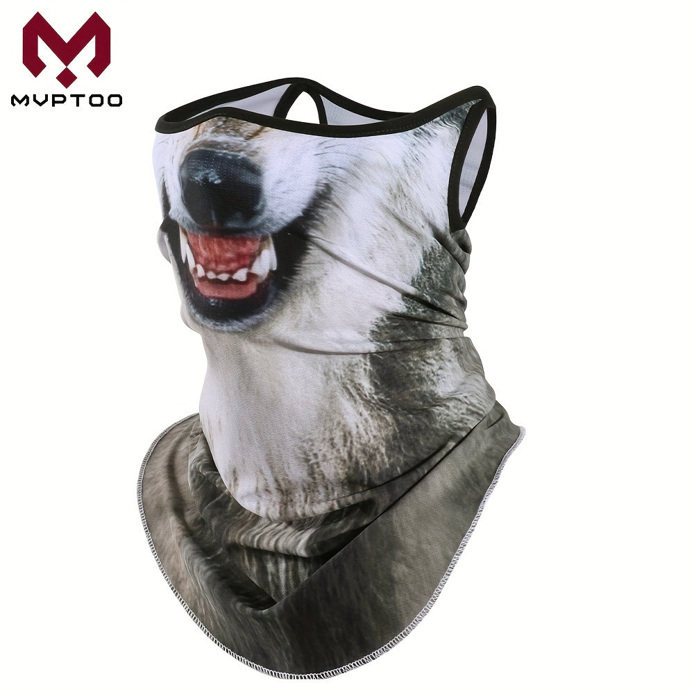 Stay warm and stylish with the MVPTOO 3D Printed Scarf featuring hanging ear loops and an animal print design. Ideal for cycling, motorcycling, and outdoor activities, this versatile accessory can be worn as a balaclava, full face mask, or neck warmer.