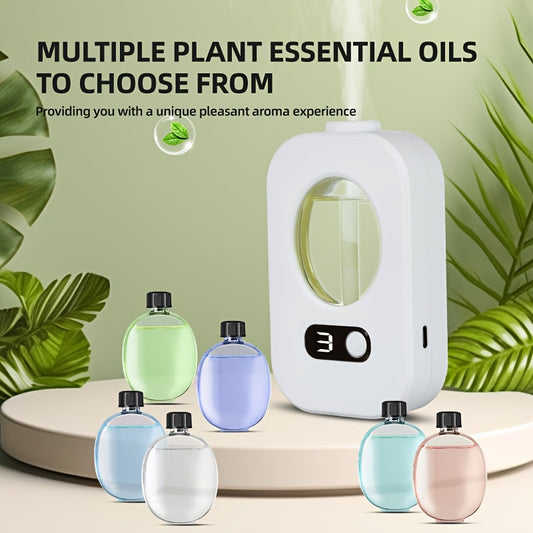 New Smart Aroma Diffuser with Timed Misting and Digital Display can spray fragrance in various indoor spaces and can be placed upright or hung on the wall for long-lasting deodorizing and