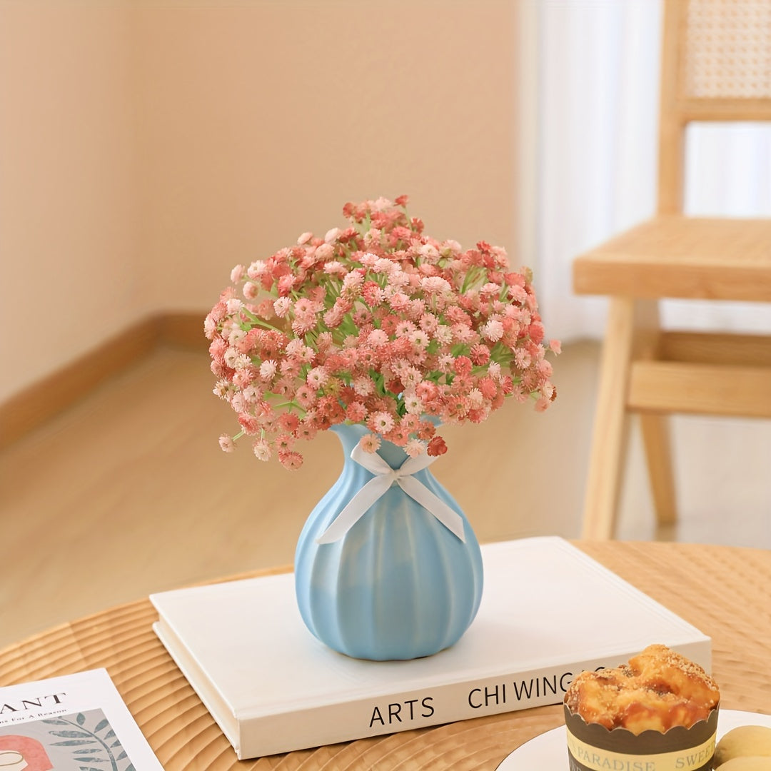 Vibrant artificial Gypsophila bouquet for various occasions, featuring realistic PE Youngsters's Breath flowers. Ideal for weddings, birthdays, bridal showers, and festive holidays. Perfect for home, table, cafe decoration, and photo props.