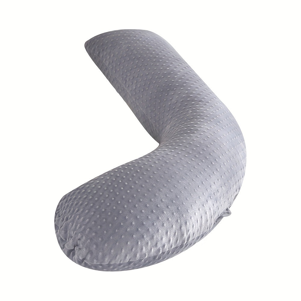 Comfortable Waist Support, Soothing Cuddle Design - Ultra-Soft Maternity Pillow for Side Sleeping made of Polyester