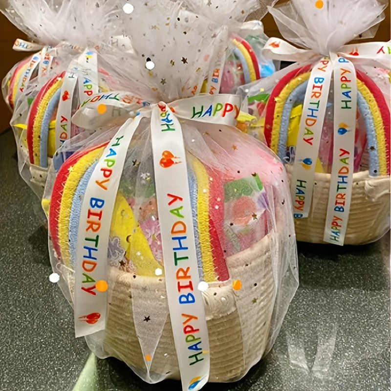 Colorful Gift Basket - Ideal for Mementos, Celebrations, Events & Special Occasions