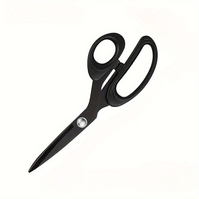 8-Inch Tailor's Scissors - Stainless Steel, Sharp & Durable for Sewing and Crafting, Ergonomic Black Handle, Ideal for Home & Office Use.