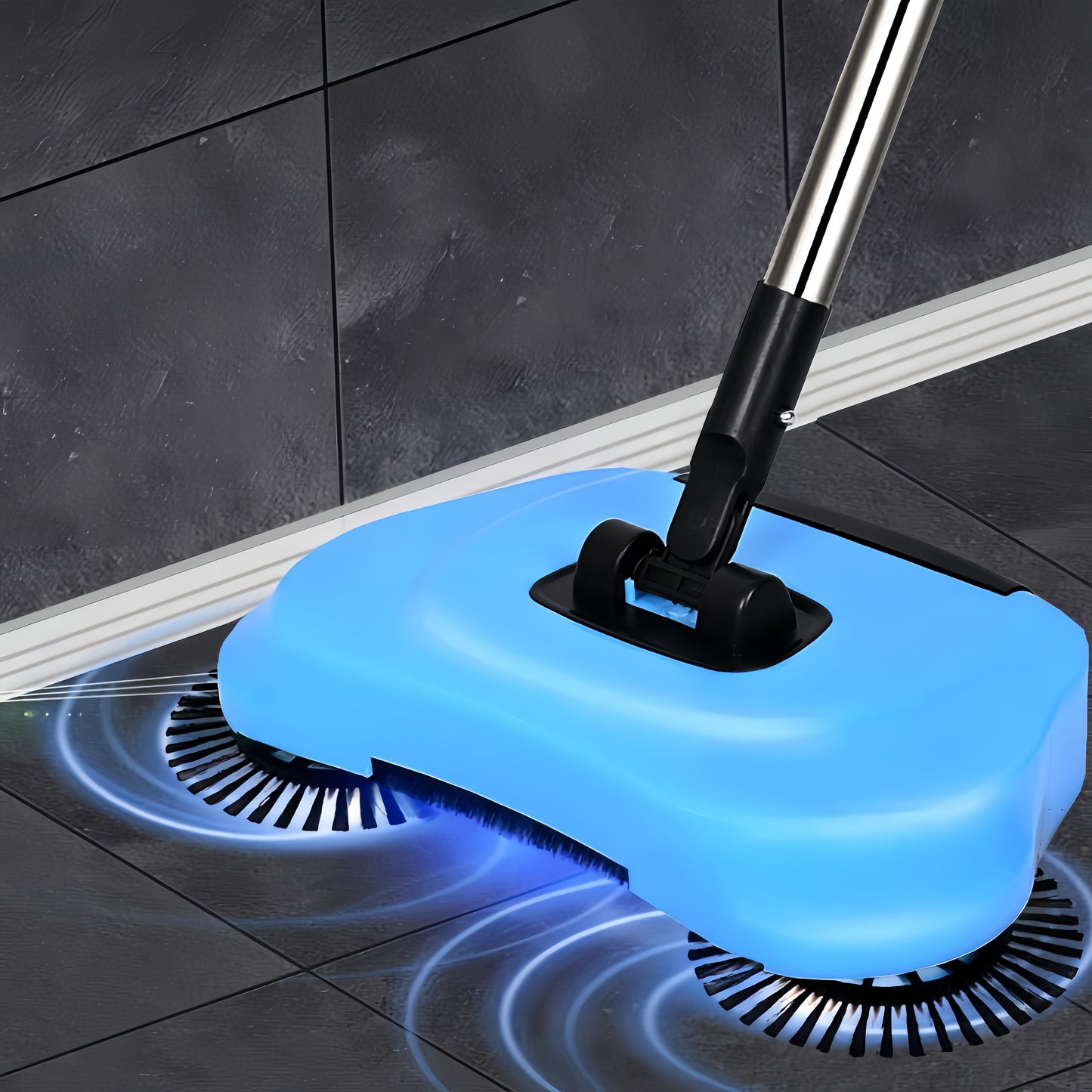 1 piece of a 3-in-1 Manual Broom Dustpan Mop Combo designed for hard floors that efficiently sweeps up pet hair and spills. This non-electric push sweeper comes with an extra cleaning cloth and is perfect for use in living rooms, bedrooms, bathrooms