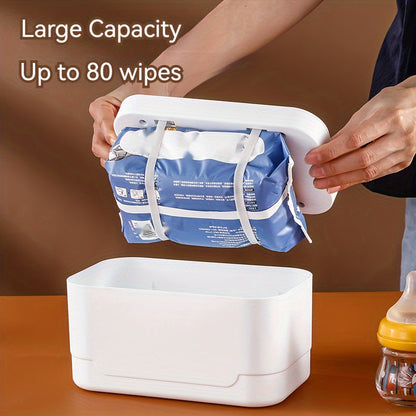 Portable USB night-light wet wipes warmer and dispenser perfect for use at home, in the car, or while traveling. Features a large capacity and compact design for easy storage.