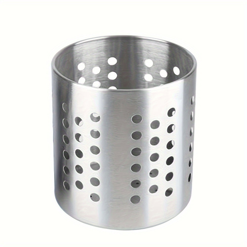 Holder for chopsticks with round holes, made of stainless steel