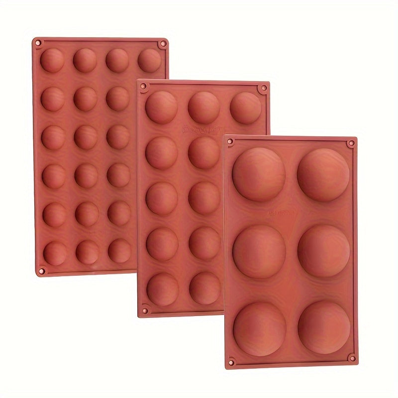 One piece of Hemisphere Chocolate Mold, 3D Silicone Mold for Round Candy and Pudding, Baking Tools, Kitchen Gadgets, and Accessories.