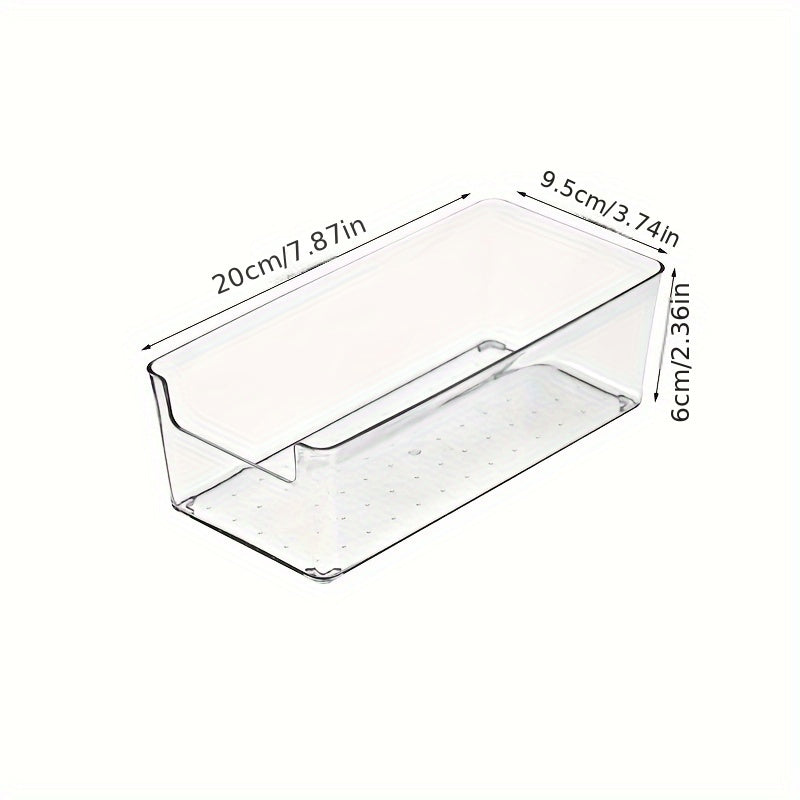 Portable desktop storage box made of acrylic for cosmetics, stationary, toiletries, medicines, and household items. Can be used as a multi-functional storage organizer or makeup organizer.