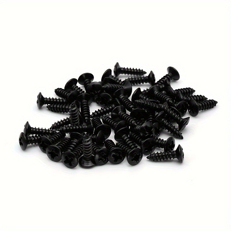 Pack of 50 includes screws for electric guitar and bass pickguards, picks, and installation screws.