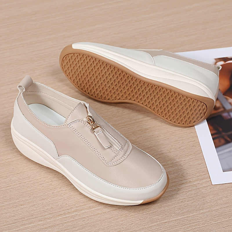 New women's casual flat shoes for spring and autumn, stylish driving shoes, height-increasing loafers.