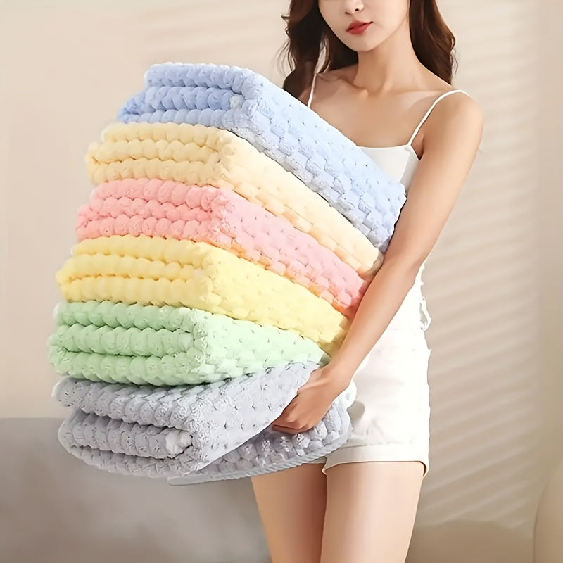 Ultra soft microfiber bath towel, 200 GSM, quick-dry, highly absorbent, woven polyester; perfect for daily use, spa, gym, travel; ideal Christmas gift.