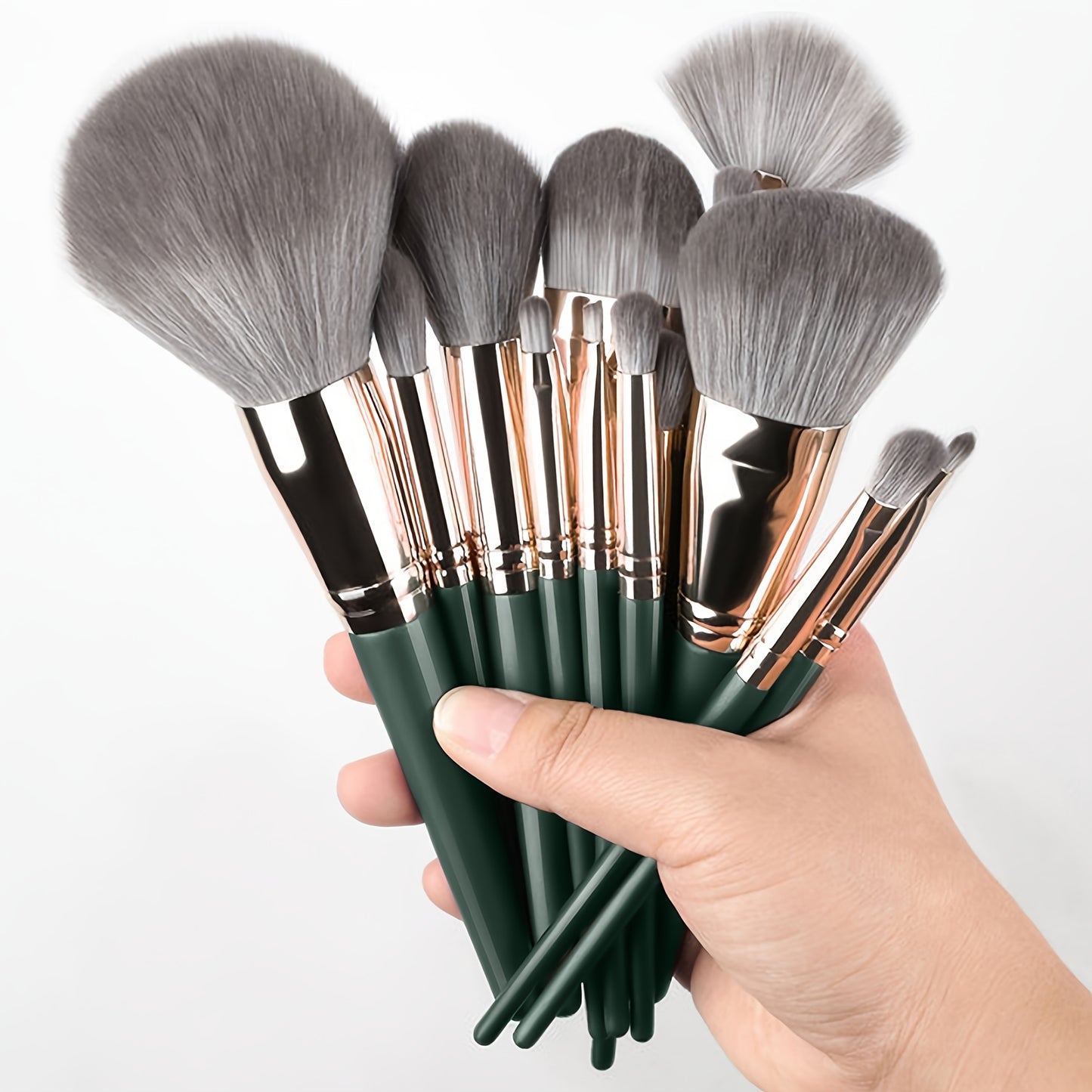 Quality makeup brush set with soft synthetic bristles for flawless application. Includes variety of brushes for blush, foundation, eye shadow, and more. Perfect for all skill levels, great